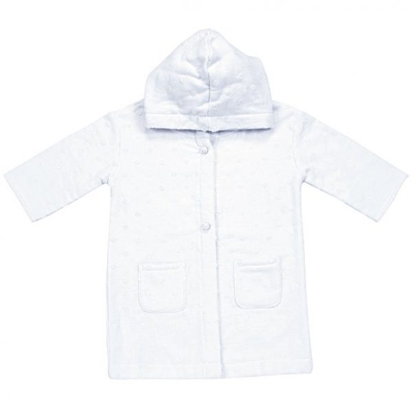 AM PM Kids White Muslin Robe Front View