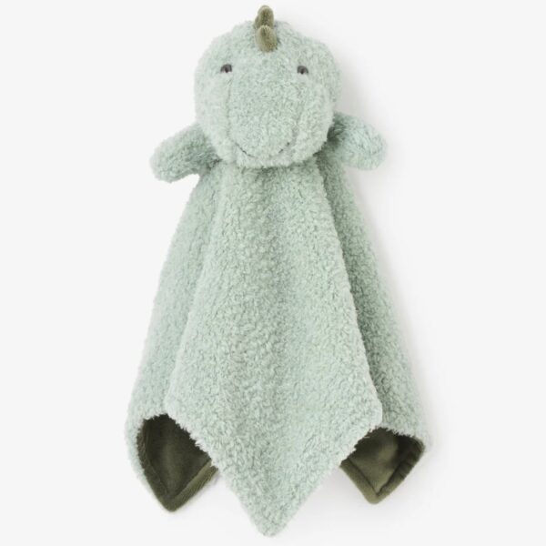 Elegant Baby Green Dinosaur Lovey Blanket