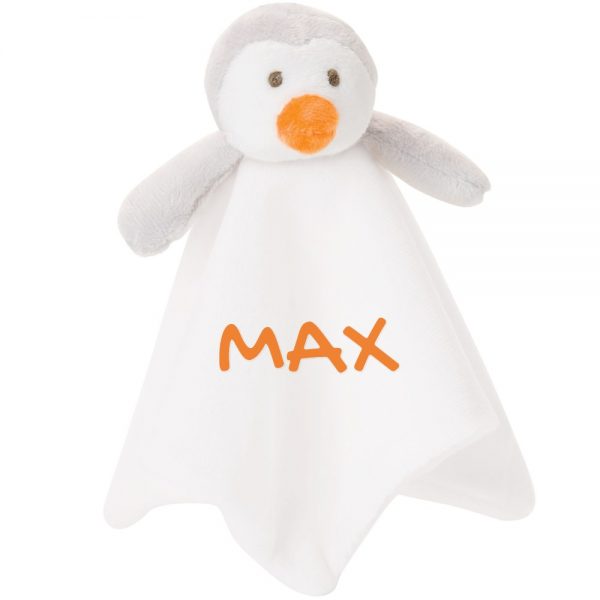 10 Inch Penguin Blankie Lovie Security Blanket With Personalization