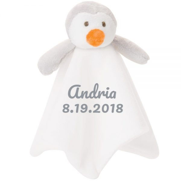 10 Inch Penguin Blankie Lovie Security Blanket With Personalization