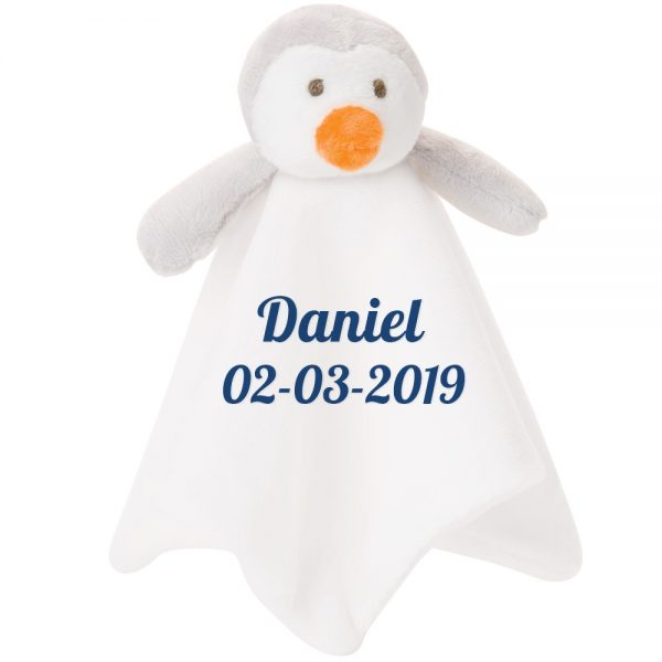 Personalized 10 Inch Penguin Blankie Lovey Security Blanket For Babies