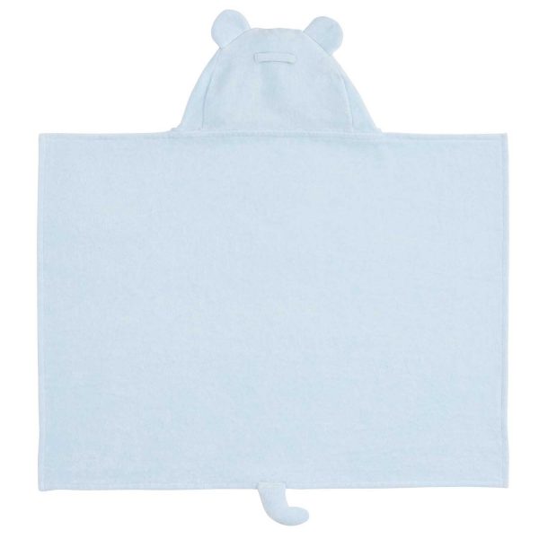 Elegant Baby Blue Bear Hooded Towel