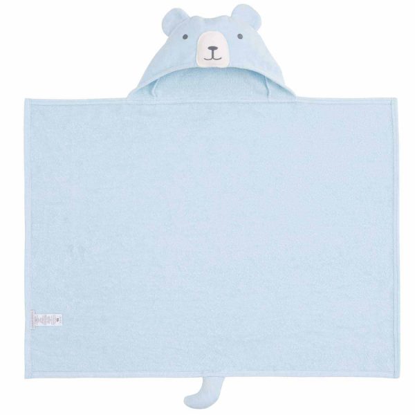 Elegant Baby Blue Bear Hooded Towel