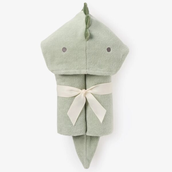 Elegant Baby Green Dinosaur Hooded Bath Wrap