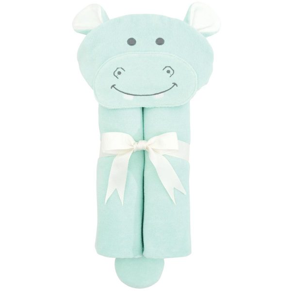 Elegant Baby Hippo Hooded Towel