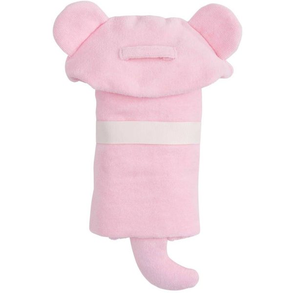 Elegant Baby Pink Bear Hooded Towel