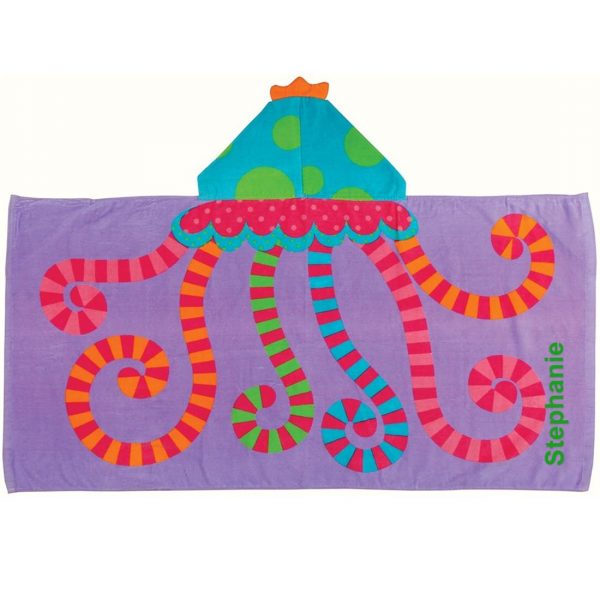 Stephen Joseph Jellyfish Hooded Towel Personalized On The Side