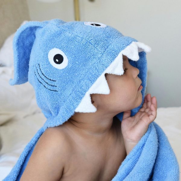 Yikes Twins Shark Hooded Towel