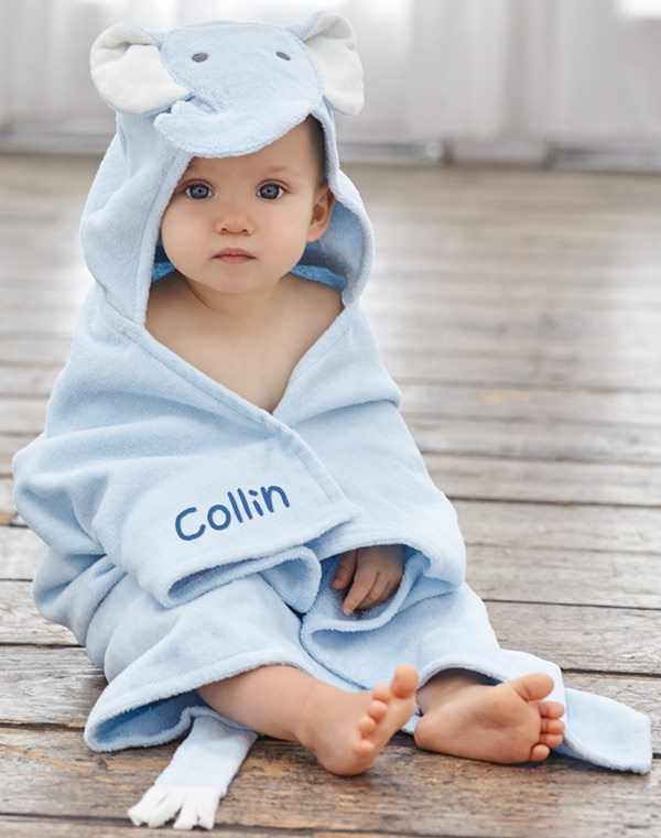 embroidered baby towels hooded